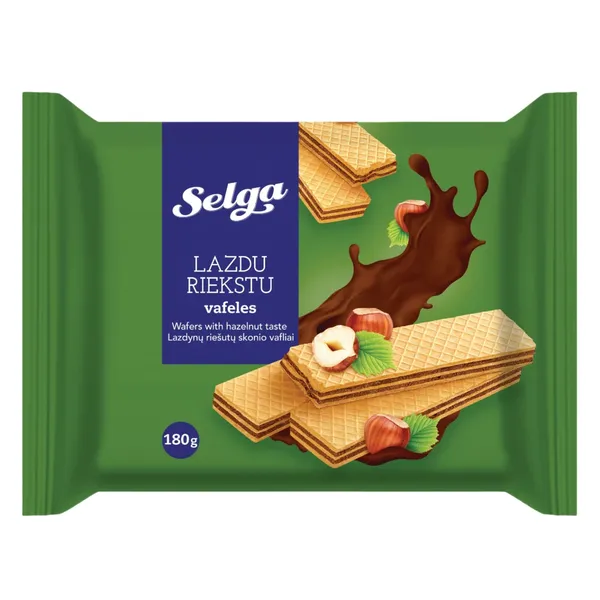 Vafliai SELGA, riešutiniai, 180 g