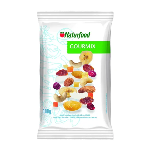 Riešutų ir džiovintų vaisių mišinys GOURMIX NATURFOOD, 100 g