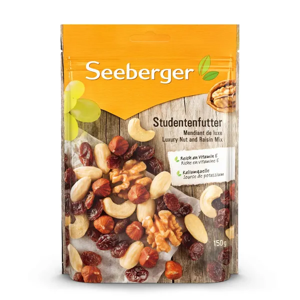 Riešutų ir razinų mišinys SEEBERGER, 150 g