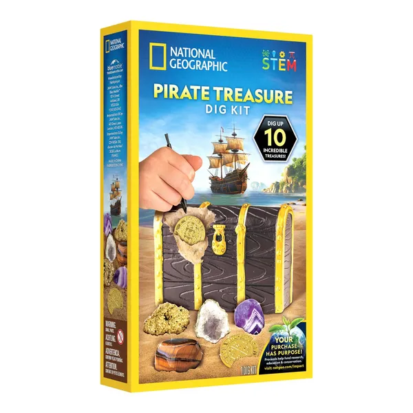 Rinkinys NATIONAL GEOGRAPHIC PIRATE TREASURE DIG KIT, RTCHESTDIG