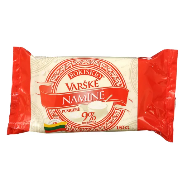 ROKIŠKIO NAMINĖ varškė, 9 % rieb., 180 g