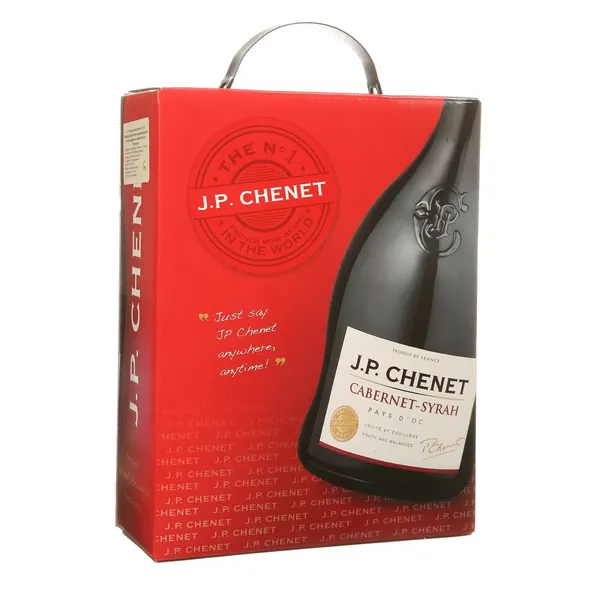 Raudonasis sausas vynas J.P.CHENET CABERNET SYRAH VDP D'OC, 13 %, 3 l