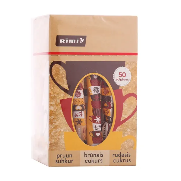 Rudasis cukrus RIMI, 50 X 3 g, 150 g