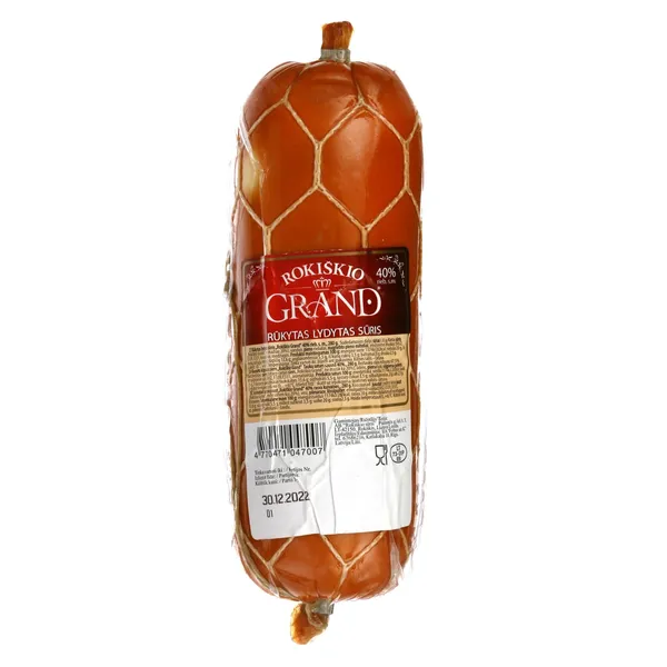 Rūkytas lydytas sūris ROKIŠKIO GRAND, 40 % rieb., 280 g