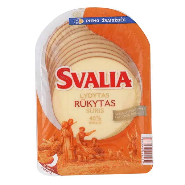 Rūkytas lydytas sūris SVALIA (riekelės), 45 % rieb. s. m., 150 g