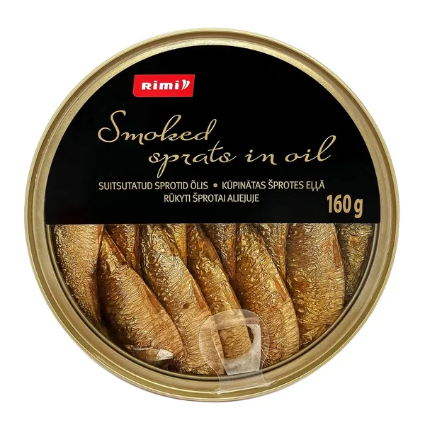 Kūpinātas šprotes eļļā Rimi 160g/112g