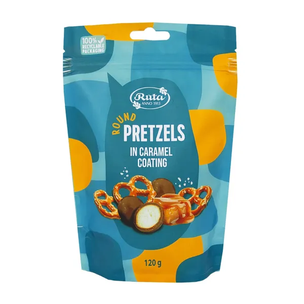 Rutuliukai „Pretzels“ su karameliniu glaistu, 120 g