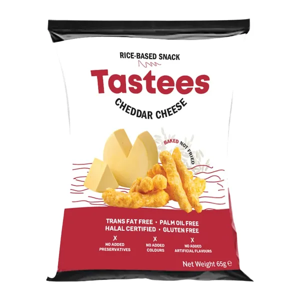 Ryžių užkandis Čederio sūrio skonio TASTEES, 65 g