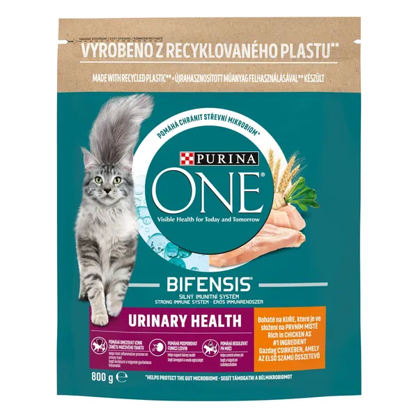 Visavertis sausas kačių ėdalas šlapimo sistemos veiklai palaikyti PURINA ONE su vištiena, 800 g