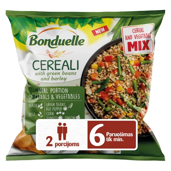 Šaldytas daržovių ir grūdų mišinys BONDUELLE CEREALI, 400 g