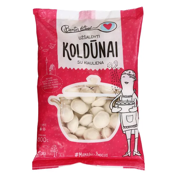 Šaldyti koldūnai BEATOS VIRTUVĖ su kiauliena, 800 g