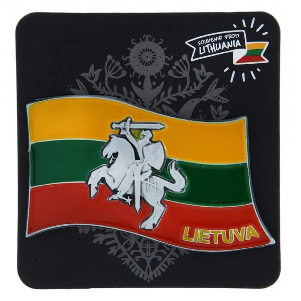 Šaldytuvo magnetas LIETUVOS VĖLIAVA, 61 x 32 mm