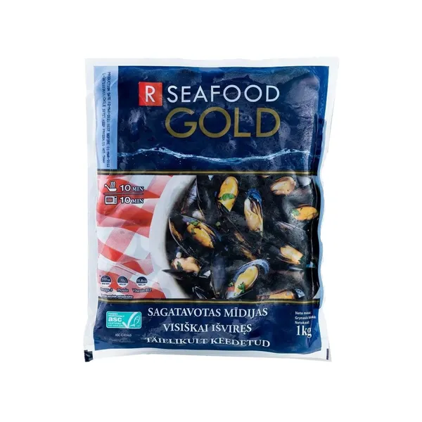 Šaldytos mėlynosios midijos RSEAFOOD, ASC, 40/60, 1 kg