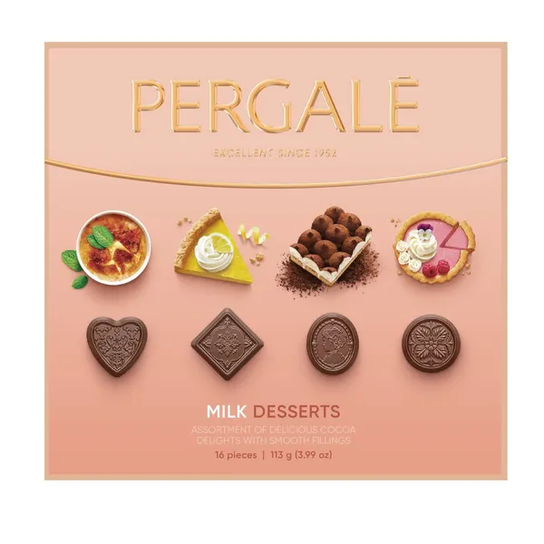 Konfekšu izlase Pergale Milk Desserts 113g