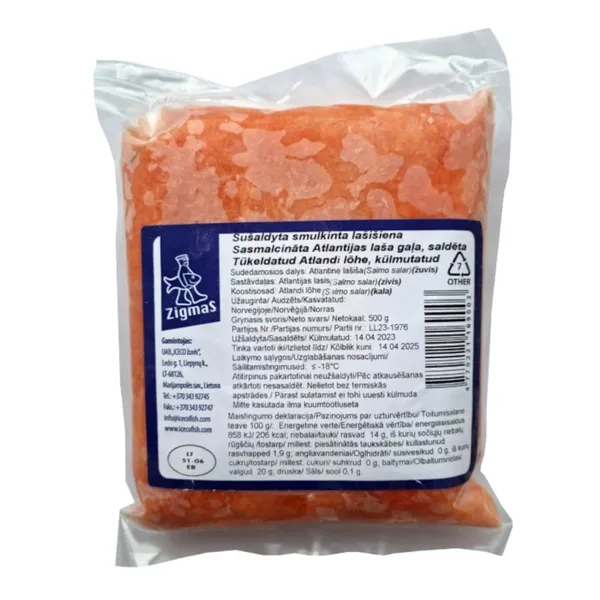 Sušaldyta smulkinta TOTORIŠKA lašišiena ZIGMAS, 500 g