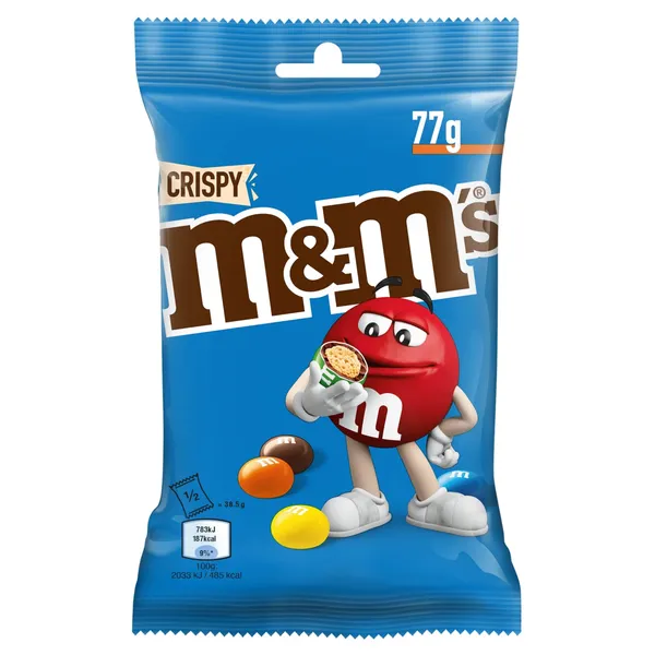 Saldainiai su traškiu ryžių įdaru M & M'S, 77 g