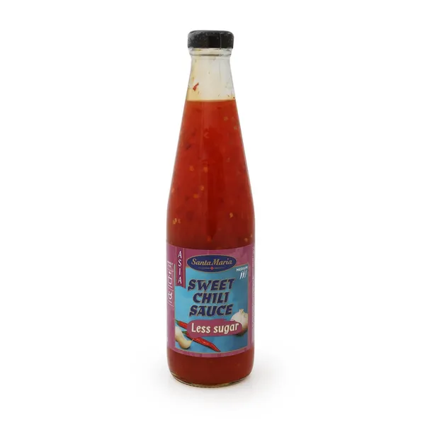 Saldus aitriųjų paprikų padažas su mažesniu cukraus kiekiu SANTA MARIA, 500 ml