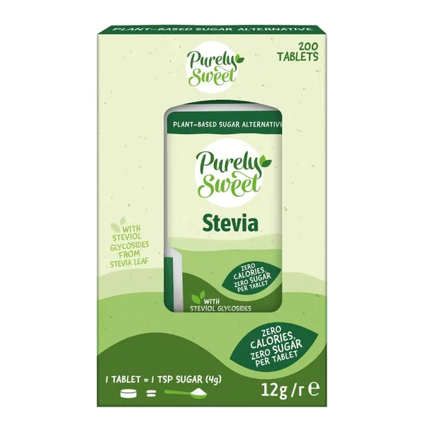 Saldiklis STEVIA PURLEY SWEET, tabletėmis, 12 g