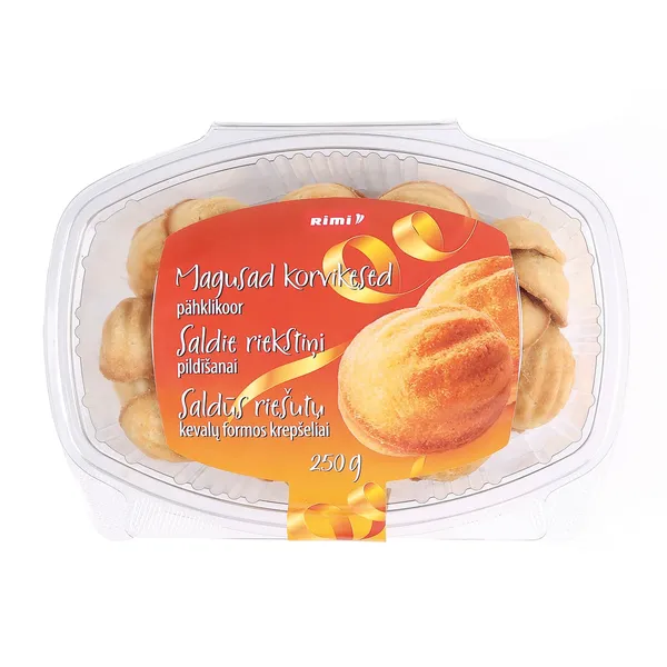 Saldūs riešutų kevalų RIMI, formos krepšeliai, 250g
