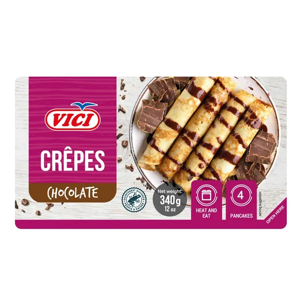 Šaldyti blyneliai su šokoladiniu įdaru VIČI, 340 g