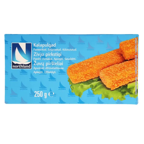 Šaldyti žuvų piršteliai NORTHLAND, 250 g