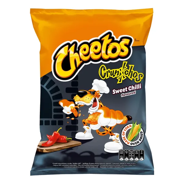 Saldžių aitriųjų paprikų skonio kukurūzų užkandis CHEETOS CRUNCHOS, 165 g