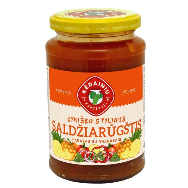SALDŽIARŪGŠTIS ananasų padažas KĖDAINIŲ KONSERVAI, 440 g