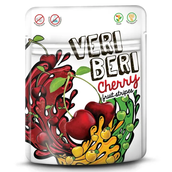 Saldžios vyšninės juostelės VERI BERI, 50 g