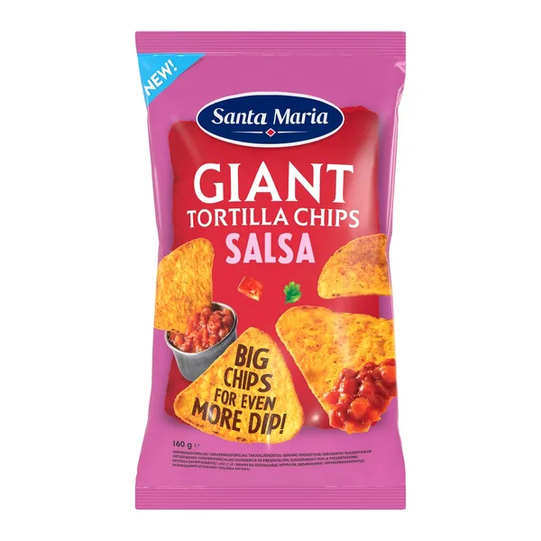 Salsos skonio kukurūzų traškučiai SANTA MARIA GIANT, 160 g