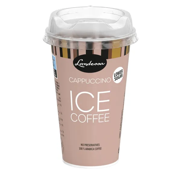 Šalta kava LANDESSA CAPPUCCINO su mažesniu cukraus kiekiu, 230 ml