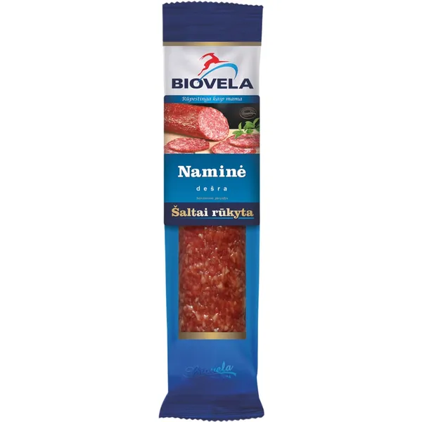 Šaltai rūkyta dešra BIOVELA, Naminė, II rūšis, 230 g