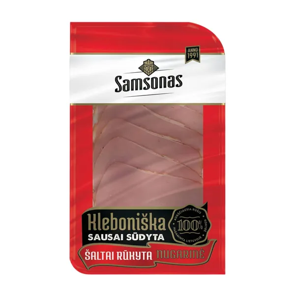 Šaltai rūkyta KLEBONIŠKA nugarinė, a. r., 80 g