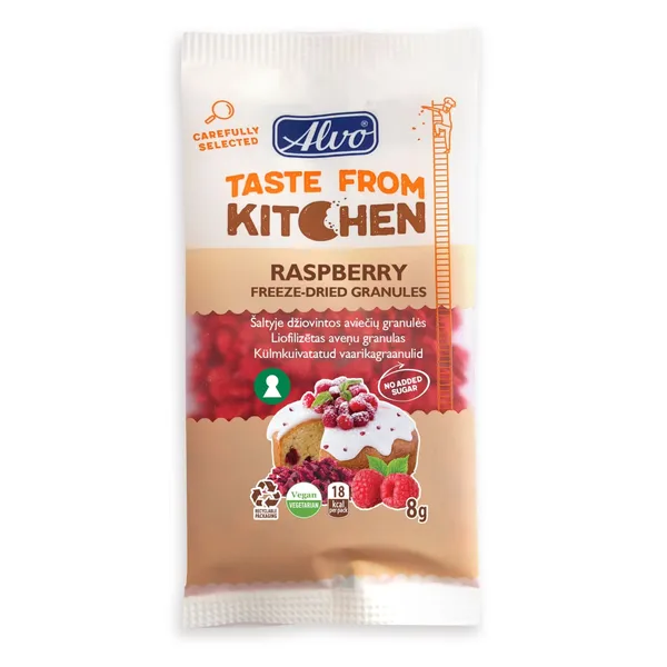 Liofilizētas aveņu granulas Alvo 8g