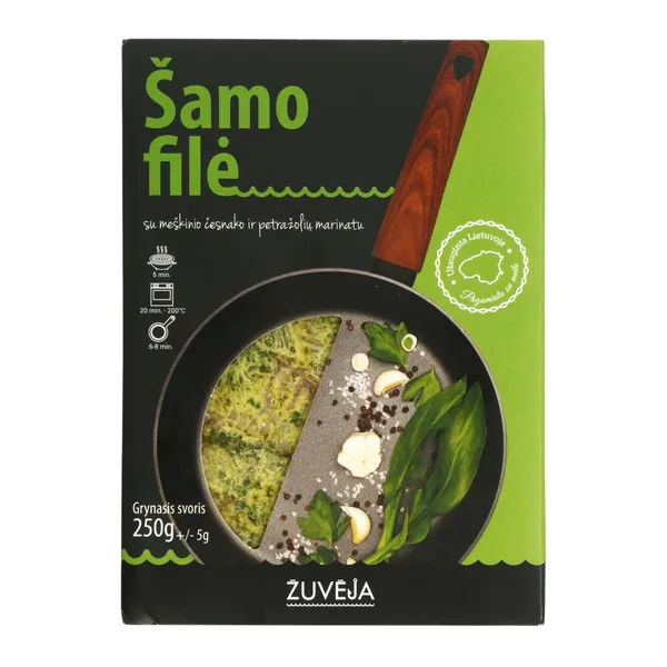 Šamo filė su meškinio česnako ir petražolių marinatu, 250 g