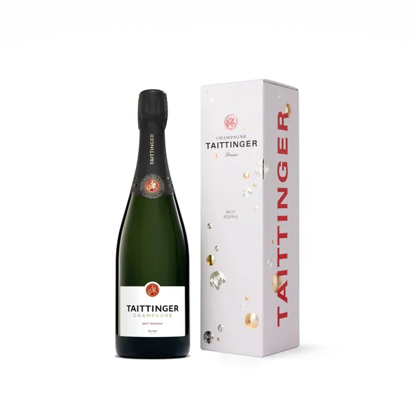 Baltasis sausas šampanas dėžutėje TAITTINGER CHAMPAGNE BRUT RESERVE, 12,5 %, 0,75 l