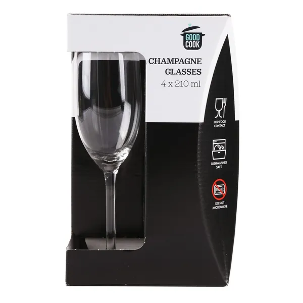 Šampano taurės GOOD COOK, 210 ml, 4 vnt.