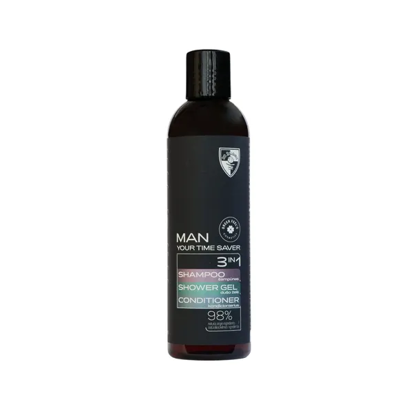 Plaukų šampūnas, kondicionierius ir dušo želė GREEN FEEL'S MAN 3IN1, 250 ml