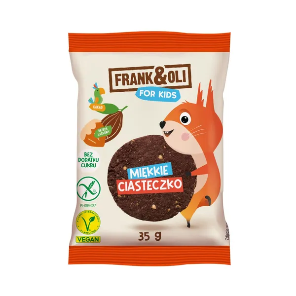 Sausainis su lazdyno riešutų pasta ir kakava FRANK&OLI, 35 g
