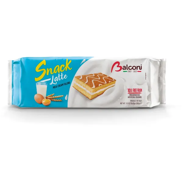 Piena biskvīta kūkas Balconi snack latte 280g