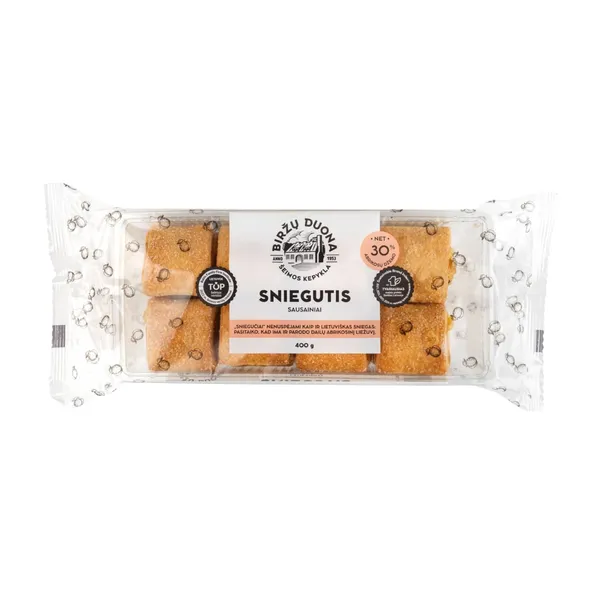 Sausainiai BIRŽŲ DUONA SNIEGUTIS, 400 g