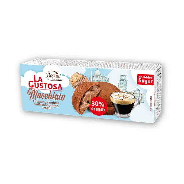 Sausainiai be pridėtinio cukraus BOGUTTI LA GUSTOSA MACCHIATO, su saldikliais, 150 g