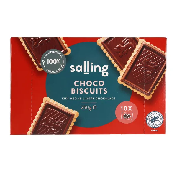 Sausainiai su juoduoju šokoladu SALLING, 250 g