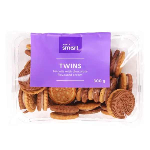 Sausainiai su šokolado skonio kremu TWINS RIMI SMART, 300 g