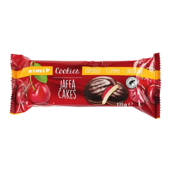 Sausainiai su vyšnių skonio želė šokolade JAFFA, 135 g