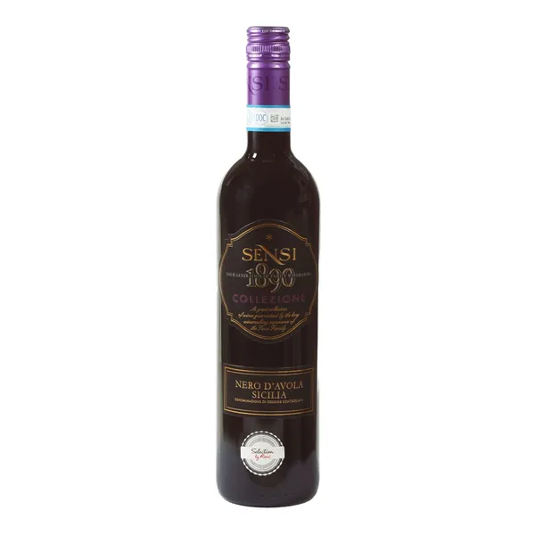 Sausas raudonasis vynas SENSI COLLEZIONE 1890 NERO D’AVOLA TERRE SICILIANE DOC, 14 %, 0,75 l