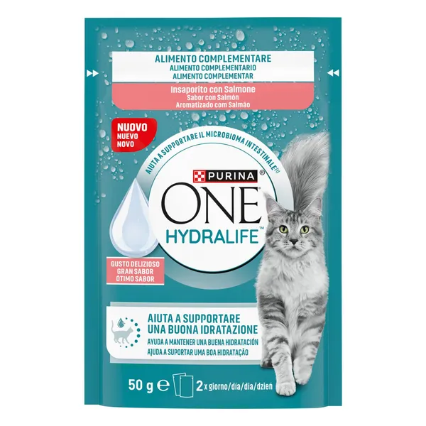 Sausas suaugusių kačių ėdalas PURINA ONE HYDRALIFE, su lašiša, 50 g