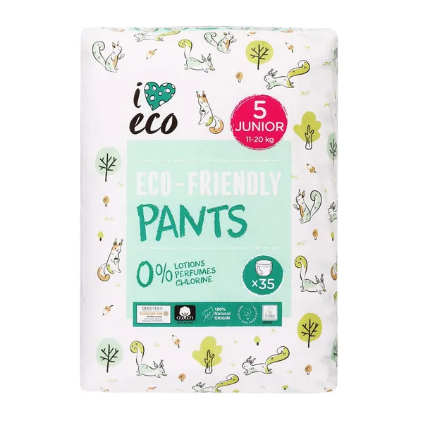 Sauskelnės-kelnaitės I LOVE ECO JUNIOR S5 11-20kg, 35vnt