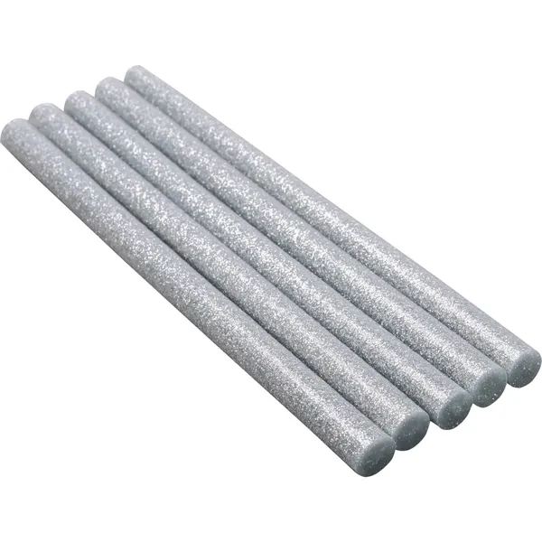 Sidabrinės karštų klijų lazdėlės DREL, 11,2 x 200 mm, 5 vnt.