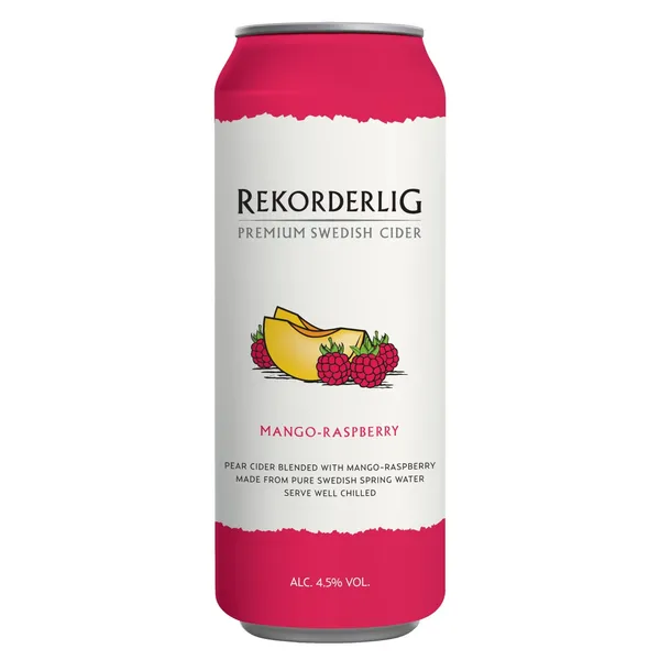 Sidras REKORDERLIG MANGO & RASPBERRY, 4,5 %, 0,5 l