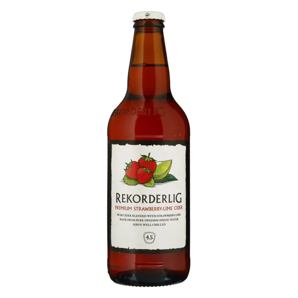 Sidras REKORDERLIG STRAWBERRY-LIME, 4,5 %, 0,5 l butelis